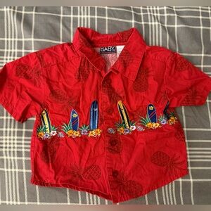 Vintage Y2K surfboards embroidered on shirt Size 12 months